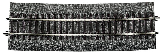 Roco 42530 H0 Gebogenes Gleis R20 mit Bettung 