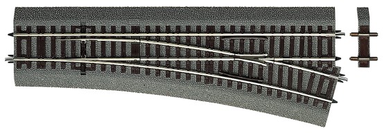 Roco 42535 H0 Weiche rechts 15° mit Bettung 