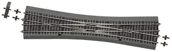 Roco 42549 H0 Doppelkreuzungsweiche 10° mit Bettung 