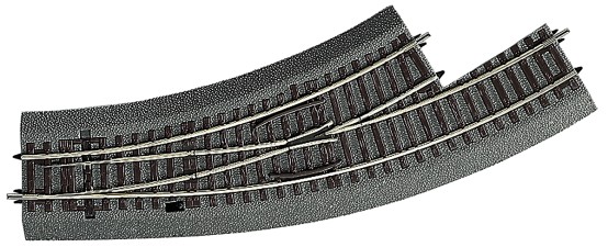 Roco 42556 H0 Bogenweiche links, R2/R3 mit Bettung 