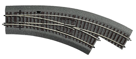 Roco 42557 H0 Bogenweiche rechts, R2/R3 mit Bettung 
