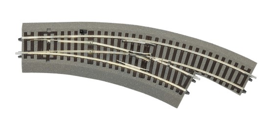 Roco 42561 H0 Bogenweiche rechts, R2/R3 mit Bettung 