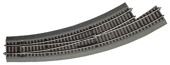 Roco 42570 H0 Bogenweiche links, R5/R6 mit Bettung 