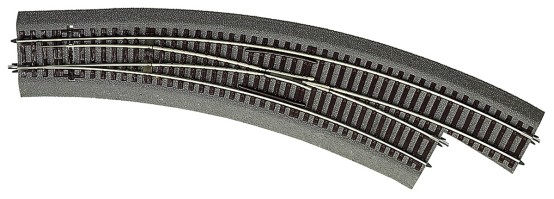 Roco 42573 H0 Bogenweiche rechts, R3/R4 mit Bettung 