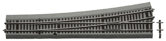Roco 42580 H0 Weiche links 10° mit Bettung 
