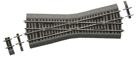 Roco 42597 H0 Kreuzung 15° mit Bettung 