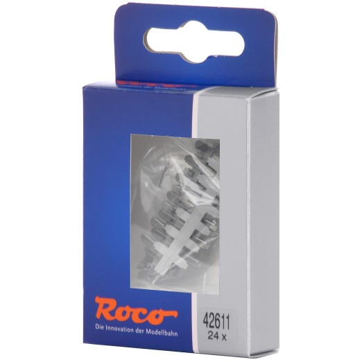 Preview: Roco 42611 H0 Isolierschienenverbinder (24 Stück) 