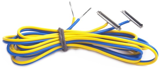 Roco 42613 H0 2-poliges Anschlusskabel mit montierten Schienenlaschen für Roco-Line-2,1-mm-Gleise