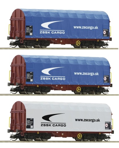 Roco 5190001.2 TT Schiebeplanenwagen, ZSSK Cargo 3er-Set 