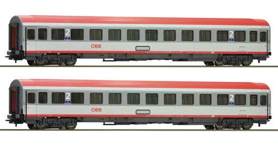 Roco 54164-S2 H0 Eurofima-Schnellzugwagen 2. Klasse, ÖBB 2er-Set