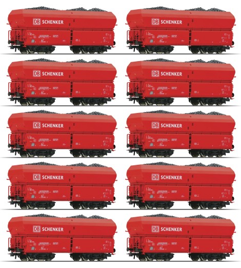 Roco 56339 H0 Selbstentladewagen, DB AG Schenker 10er-Set 