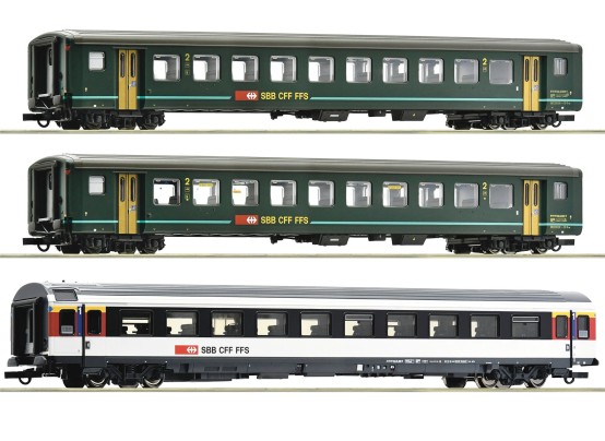 Roco 6200022 H0 Reisezugwagen „Bözberg Interregio“, SBB 3er-Set