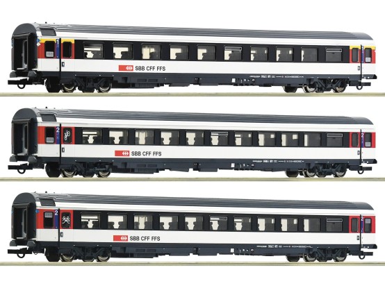 Roco 6200023 H0 Reisezugwagen „Bözberg Interregio“, SBB 3er-Set