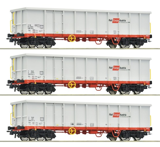Roco 6600121 H0 Offene Güterwagen Eanos, ÖBB 3er-Set 