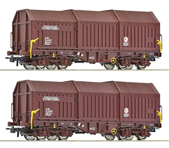 Roco 6600132 H0 Teleskophaubenwagen Shimmns, ÖBB 2er-Set 