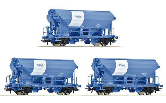 Roco 6600134 H0 Schwenkdachwagen Tdns, Duslo 3er-Set 