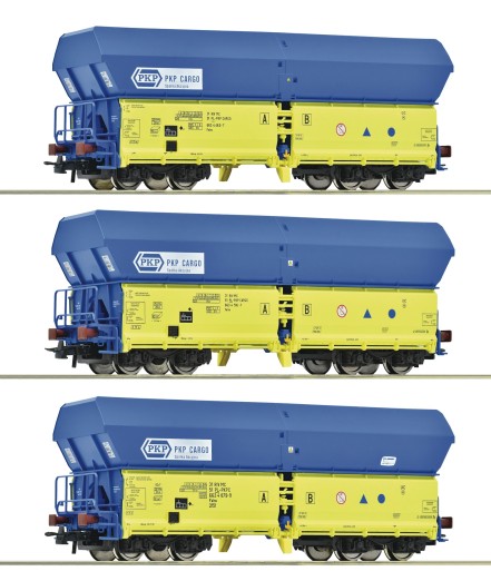 Roco 6600136 H0 Selbstentladewagen, PKP 3er-Set 
