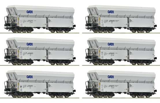 Roco 6600220 H0 Selbstentladewagen, GATX 6er-Set 