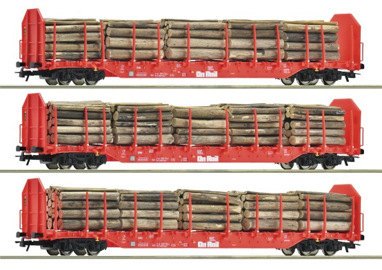 Roco 6600318 H0 Rungenwagen, OnRail 3er-Set 