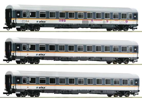 Roco 74018 H0 Eurofima-Wagen, Alex 3er-Set 