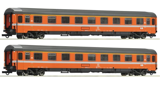 Roco 74033 H0 Eurofima-Schnellzugwagen für den EC „Mont Cenis“ 2er-Set