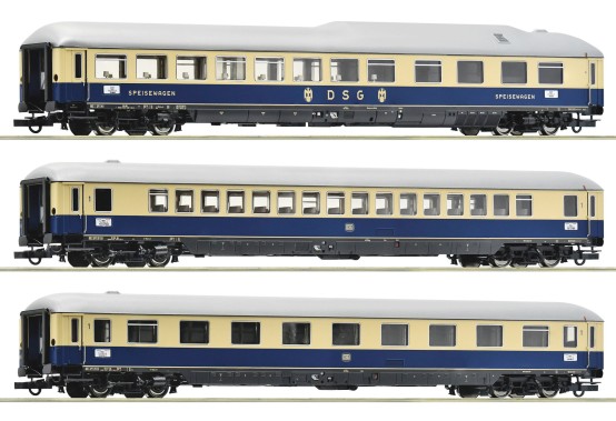 Roco 74049 H0 Schnellzugwagen „Rheinpfeil“ DB 3er-Set 
