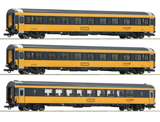 Roco 74183 H0 Reisezugwagen, Regiojet 3er-Set 