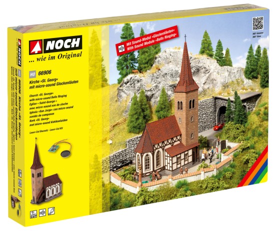 NOCH 66906 H0 Kirche St. Georg mit Sound Glockenläuten 