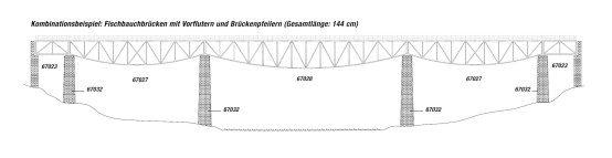 Preview: NOCH 67032 H0 Brückenpfeiler, 19 cm hoch 
