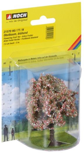 Preview: NOCH 21570 H0/TT/N Obstbaum blühend, 7,5 cm hoch 