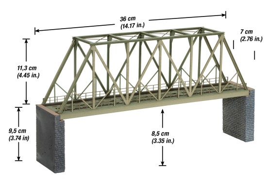 Preview: NOCH 67029 H0 Kastenbrücke, 36 cm lang 