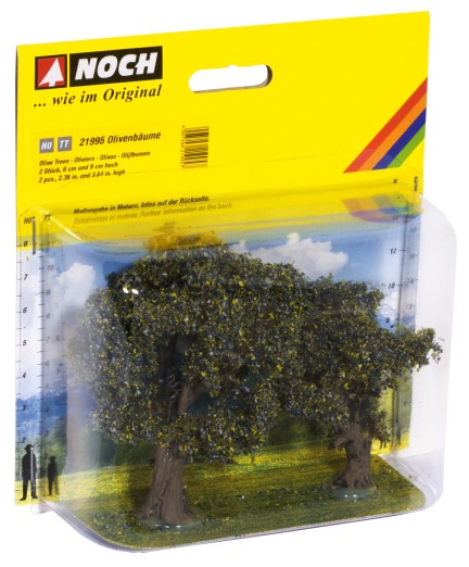 Preview: NOCH 21995 H0/TT Olivenbäume 2 Stück, 6 und 9 cm 