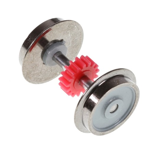 Roco 145433 H0 Radsatz mit Zahnrad ohne Haftringe, 1,2 mm Spurkranz