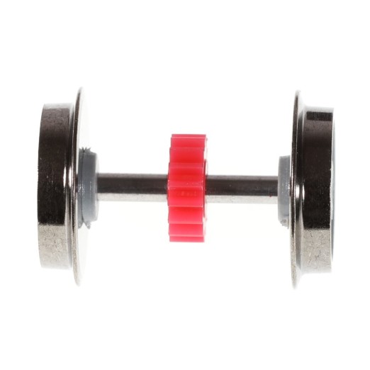 Preview: Roco 145433 H0 Radsatz mit Zahnrad ohne Haftringe, 1,2 mm Spurkranz