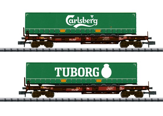 Minitrix 18718 N Taschenwagen Sdgmns 33, AAE 2er-Set 
