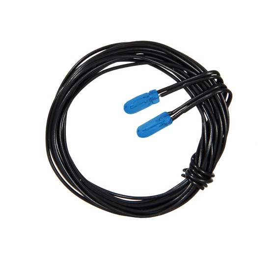 Viessmann 3500 Glühlampen blau T3/4, Ø 2,3 mm, 12 V, 50 mA, 2 Kabel, 2 Stück