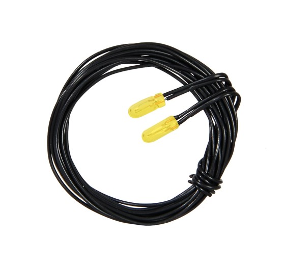 Viessmann 3501 Glühlampen gelb T3/4, Ø 2,3 mm, 12 V, 50 mA, 2 Kabel, 2 Stück