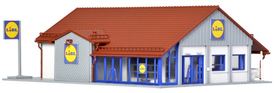 Preview: Vollmer 43662 H0 Supermarkt LIDL 