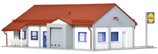 Preview: Vollmer 43662 H0 Supermarkt LIDL 