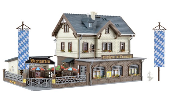Preview: Vollmer 43663 H0 Bahnhofsgaststätte 
