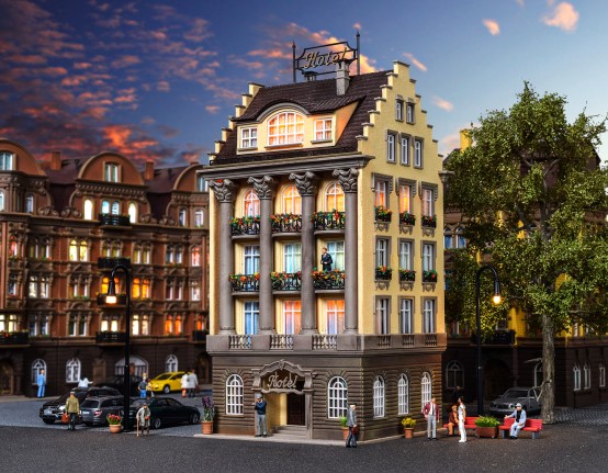 Preview: Vollmer 43772 H0 Hotel 