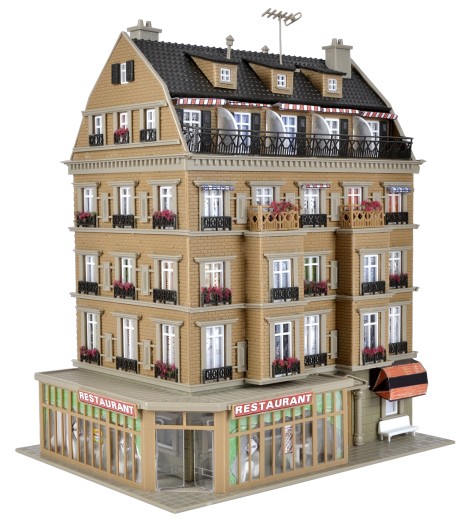 Preview: Vollmer 43781 H0 Restaurant inkl. LED-Beleuchtung 