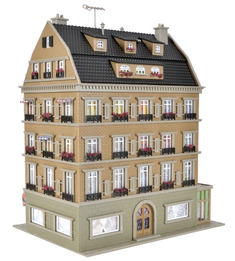 Preview: Vollmer 43781 H0 Restaurant inkl. LED-Beleuchtung 
