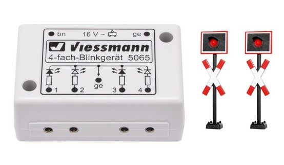 Viessmann 5060 H0 Andreaskreuze mit Blinkelektronik, 2 Stück 
