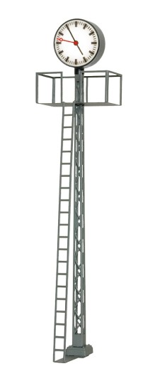 Viessmann 5082 H0 Beleuchtete Bahnhofsuhr auf Gittermast, LED weiß, 11 cm hoch