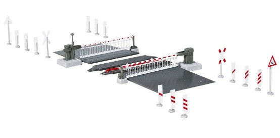 Viessmann 5104 H0 Bahnschranke mit Behang, vollautomatisch 