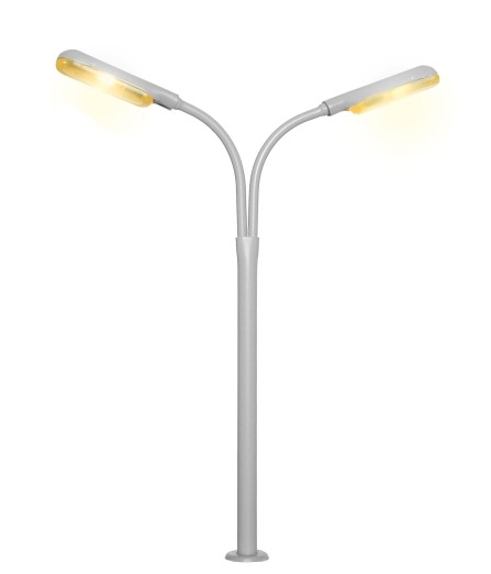 Viessmann 6096 H0 Peitschenleuchte doppelt, 2 LEDs gelb 