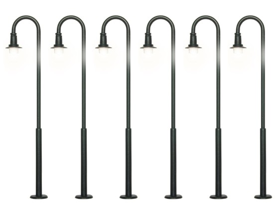 Viessmann 61406 H0 Bogenleuchte, LED warmweiß 6er-Set 