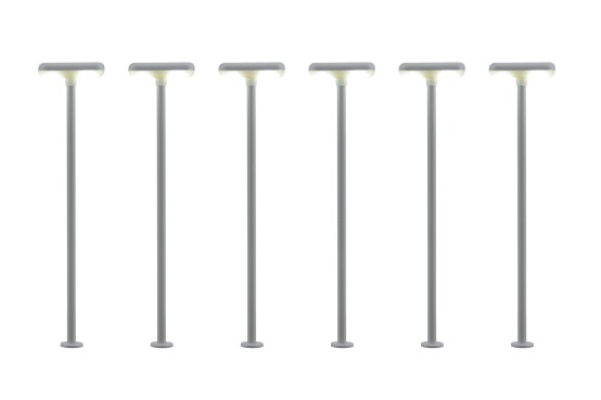 Viessmann 63646 H0 Bahnsteigleuchte, 2 LEDs weiß (6 Stück) 