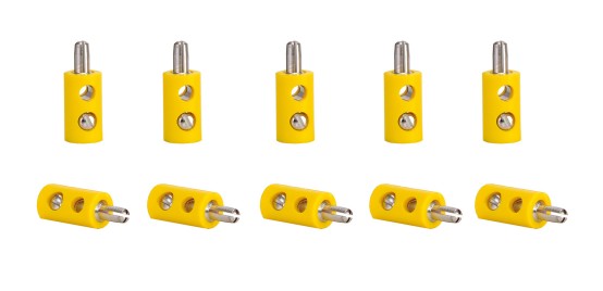 Viessmann 6870 Querlochstecker gelb (10 Stück) 